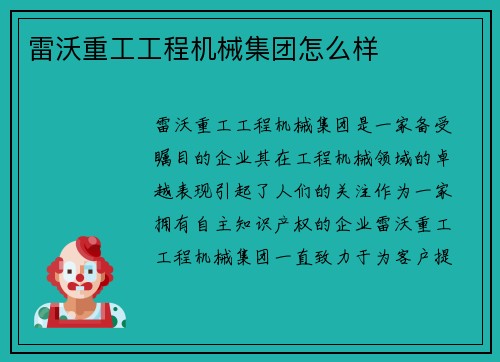 雷沃重工工程机械集团怎么样
